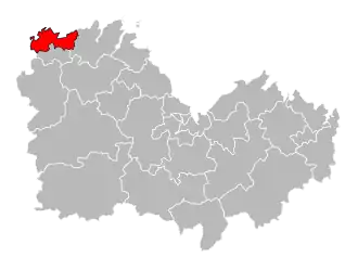 Locatie van het kanton