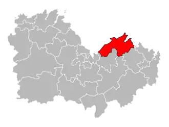 Locatie van het kanton