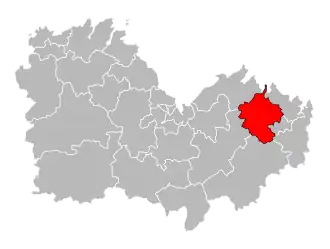 Locatie van het kanton