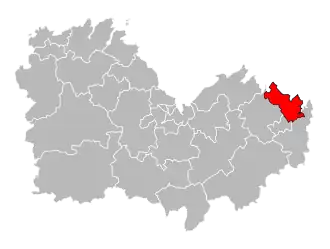 Locatie van het kanton