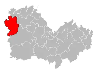 Locatie van het kanton