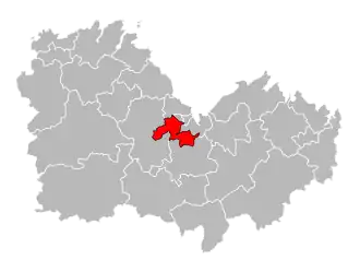 Locatie van het kanton