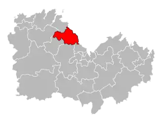 Locatie van het kanton