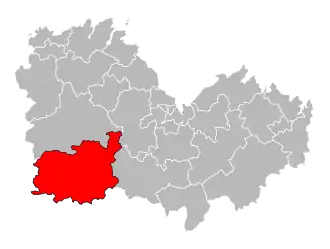 Locatie van het kanton