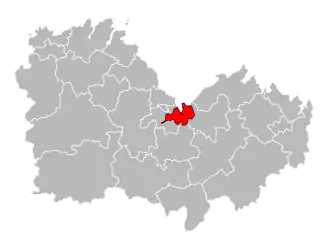 Locatie van het kanton