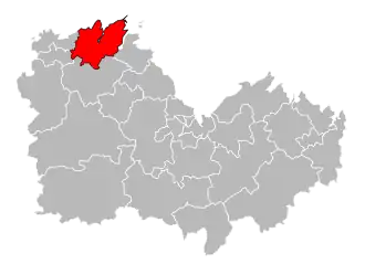 Locatie van het kanton