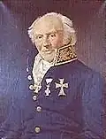 De architect C.F. Hansen was Commandeur Ie Klasse.