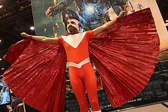 Cosplayer The Falcon tijdens 2013 Chicago Comic & Entertainment Expo.