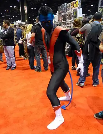 Cosplayer als Nightcrawler tijdens Chicago Comic & Entertainment Expo (C2E2) 2015.