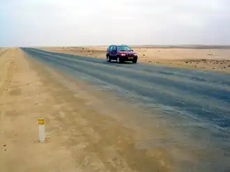 De C34 ten noorden van Swakopmund