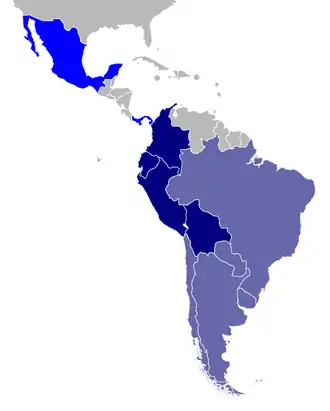 ■&nbsp;Lidstaten ■&nbsp;geassocieerde lidstaten ■&nbsp;observerende lidstaten