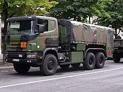 Scania CCP10 van de Franse krijgsmacht, afgeleid van Scania R114CB 6×6 HZ340[22]
