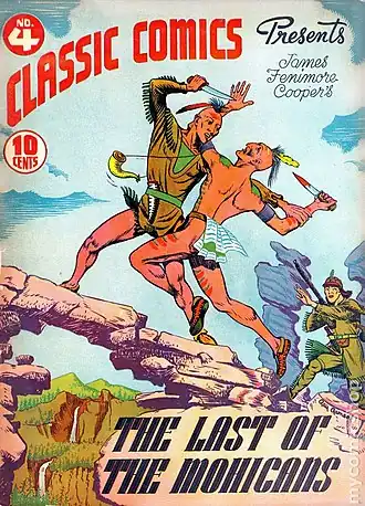 Cover van een comic van The Last of the Mohicans
