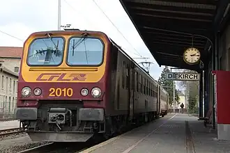CFL treinstel 2010 in 2015 te Diekirch.