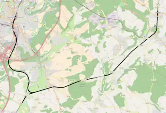 Spoorlijn Luxemburg - Oetrange op de kaart