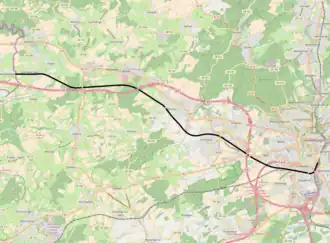 Spoorlijn Luxemburg - Kleinbettingen op de kaart