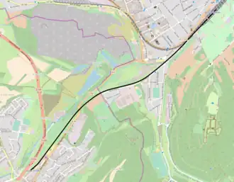 Spoorlijn Esch-sur-Alzette - Audun-le-Tiche op de kaart