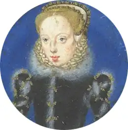 Miniatuurportret van Lady Catherine Grey, de jongere zus van Jane Grey (ca. 1555-1560)