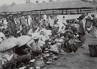 Marktgezicht in Kandangan (1920-1940).