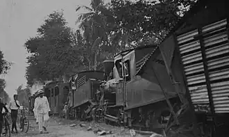Treinongeluk bij Jerakah op het traject van de SCS (1921)