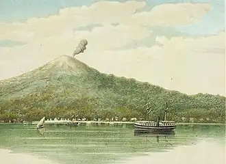 Uitzicht op Ternate in 1883