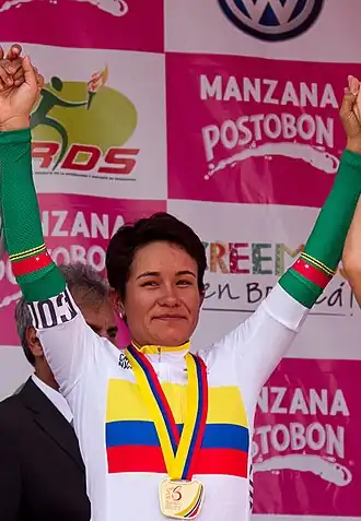 Colombiaans kampioene tijdrijden Sanabria in 2016