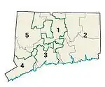 Congresdistricten in Connecticut vanaf 2003