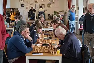 Competitiewedstrijd van Caïssa 2 tegen De Waagtoren 2, gespeeld op 11 maart 2023