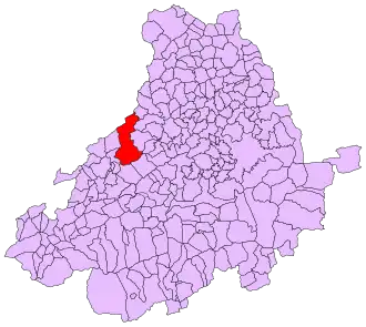 Kaart van Cabezas del Villar