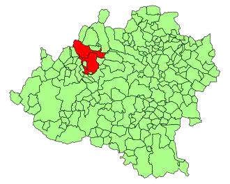 Kaart van Cabrejas del Pinar