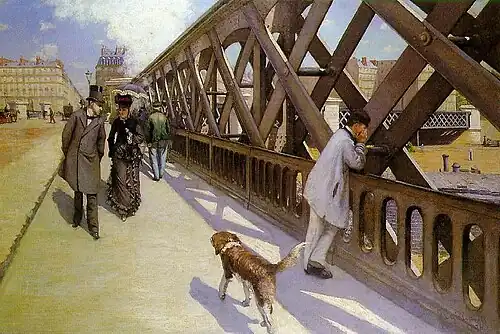 Le Pont de l'Europe door Gustave Caillebotte.