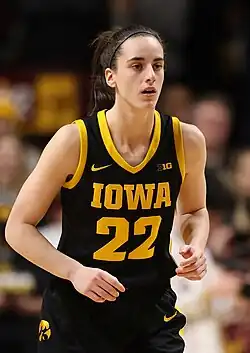 Caitlin Clark bij de Iowa Hawkeyes in 2024