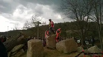 Gelabert in actie tijdens het wereldkampioenschap trialrijden 2016