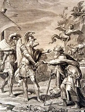 Bevrijding van Phineus, prent van Bernard Picart