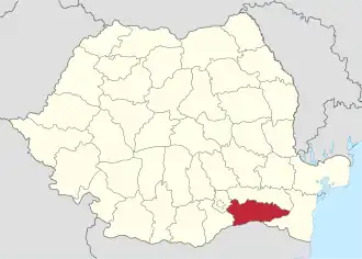 Locatie van district Călărași in Roemenië