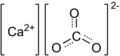 Structuurformule van calciumcarbonaat