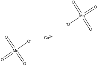 Structuurformule van calciumpermanganaat