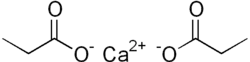 Structuurformule van calciumpropionaat