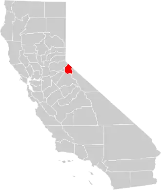 Locatie van Alpine County in Californië
