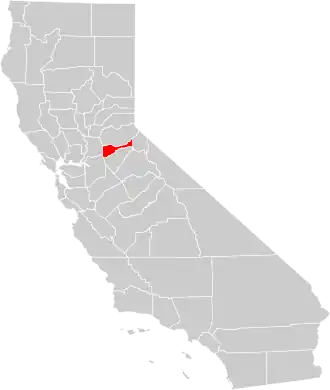 Locatie van Amador County in Californië