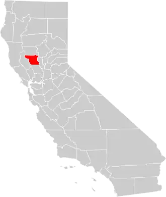 Locatie van Colusa County in Californië