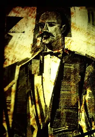 Calixa Lavallée geschilderd door Frédéric Back, in metrostation Place-des-Arts in Montreal