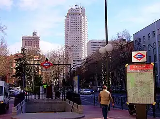 Ingang van het metrostation Ventura Rodríguez