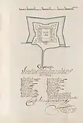 Plattegrond van fort Calpentijn, uit het verslag van gouverneur Gerrit de Heere van zijn bezoek aan het fort in 1698.