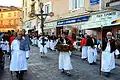 Broederschap in Calvi tijdens een processie