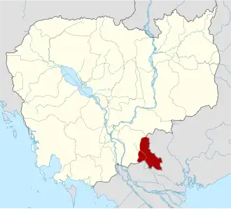 Kaart van Svay Rieng