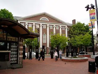 Harvard Square in het centrum van Cambridge