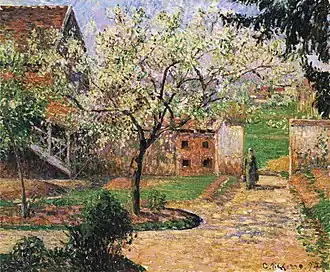 Pruimenboom in bloei in Éragny Camille Pissarro, 1894