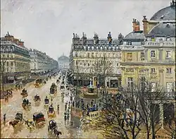 Place du Théâtre-Français - invloed van de regen