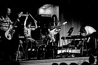 De Duitse rockband "Can" in Hamburg, 1972.